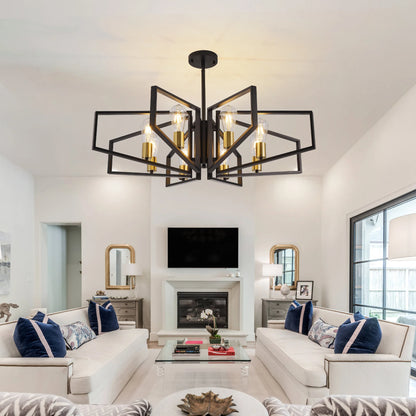 8-Light Geometric Chandelier