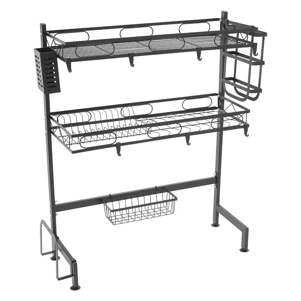 Over Sink Dish Drying Rack Space-Saving Kitchen Organizer