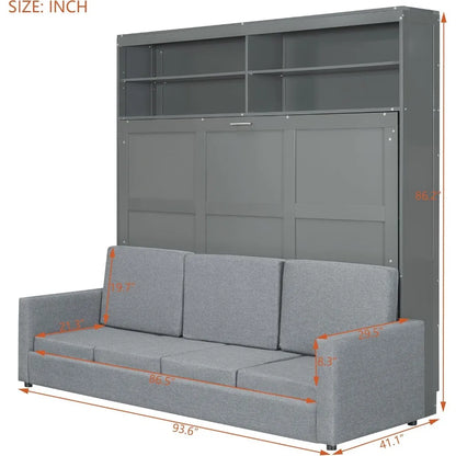 Queen Size Murphy Bed Cabinet