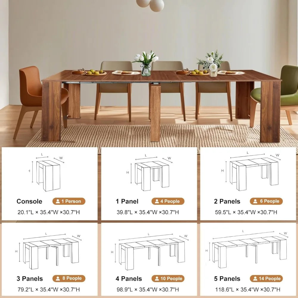 Extendable Console Dining Table