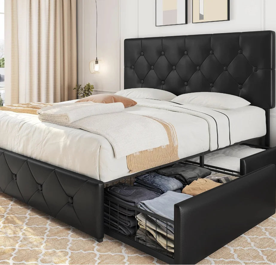 Queen Size Upholstered Bedframe