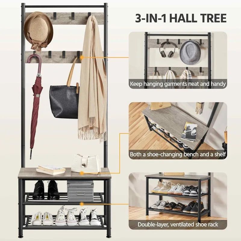 Coat Rack & Storage Organizer