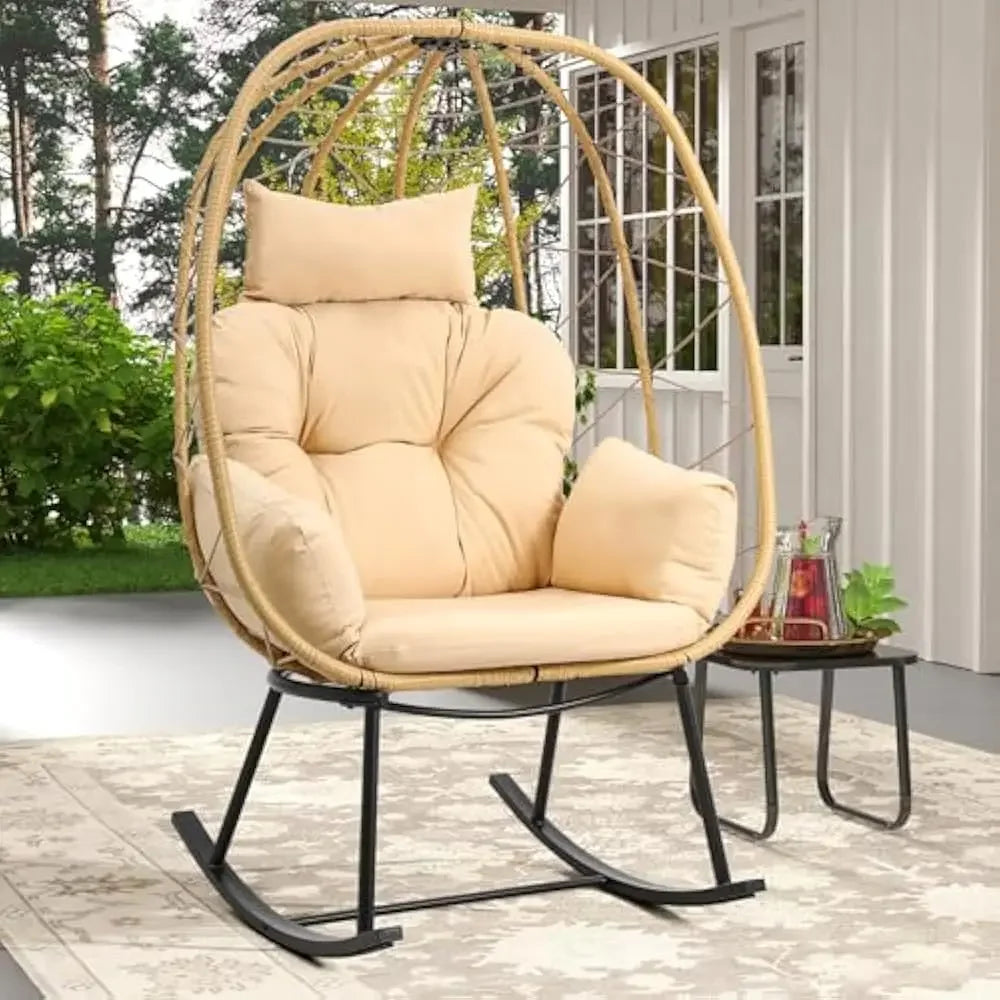 Wicker Rocking Egg Chair for home use