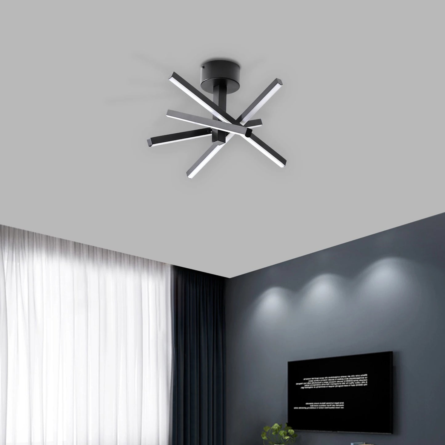 Modern Black LED Ceiling Light for Stylish Home Interiors