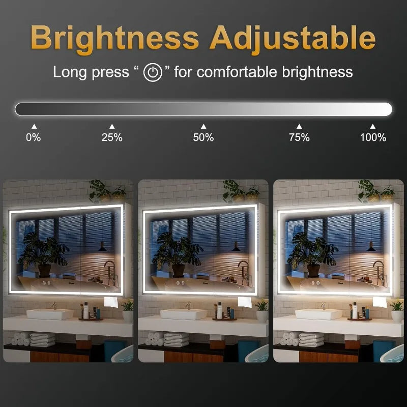 Assembled LED Lighted Medicine Cabinet