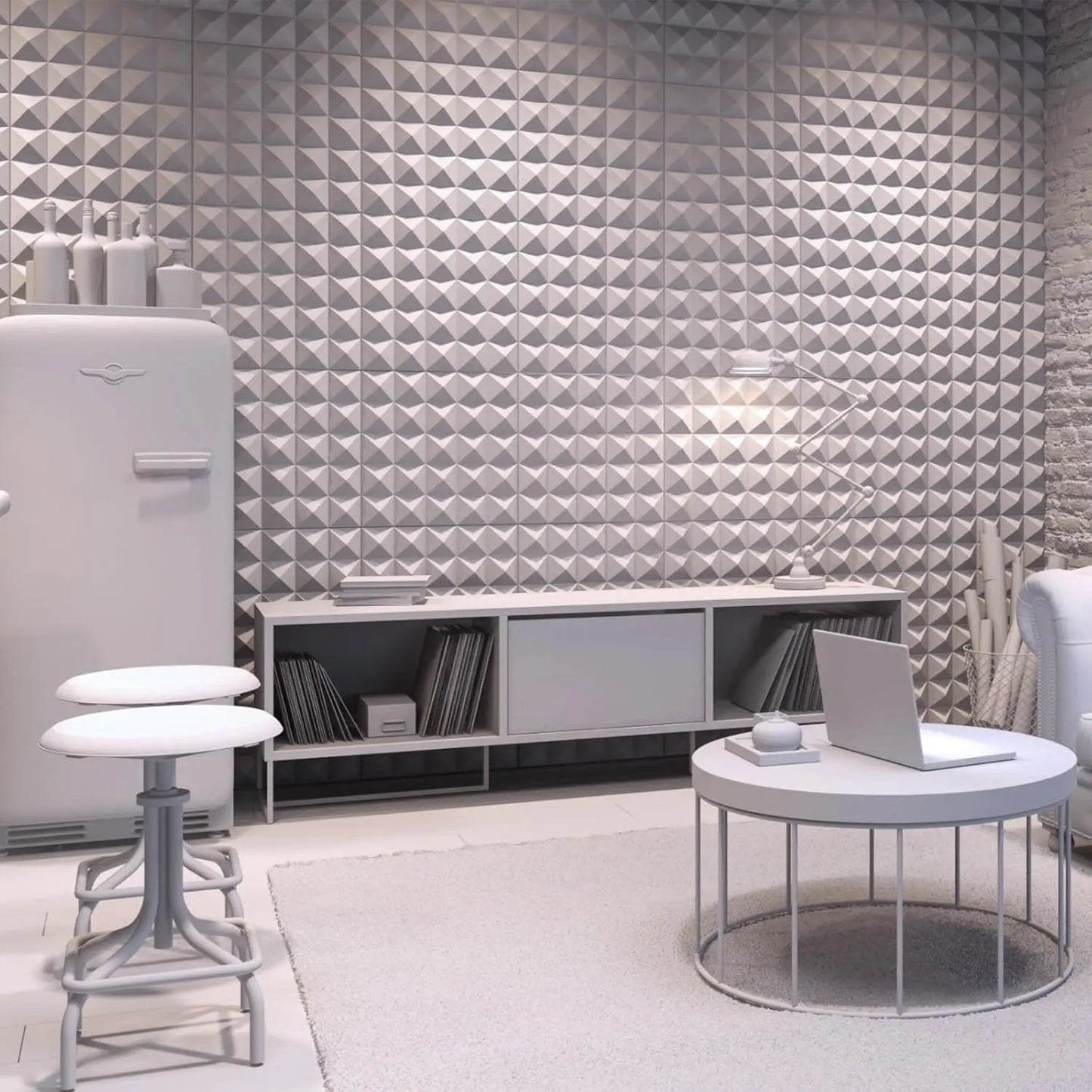 10 Pack Self Adhesive 3D Wall Panels