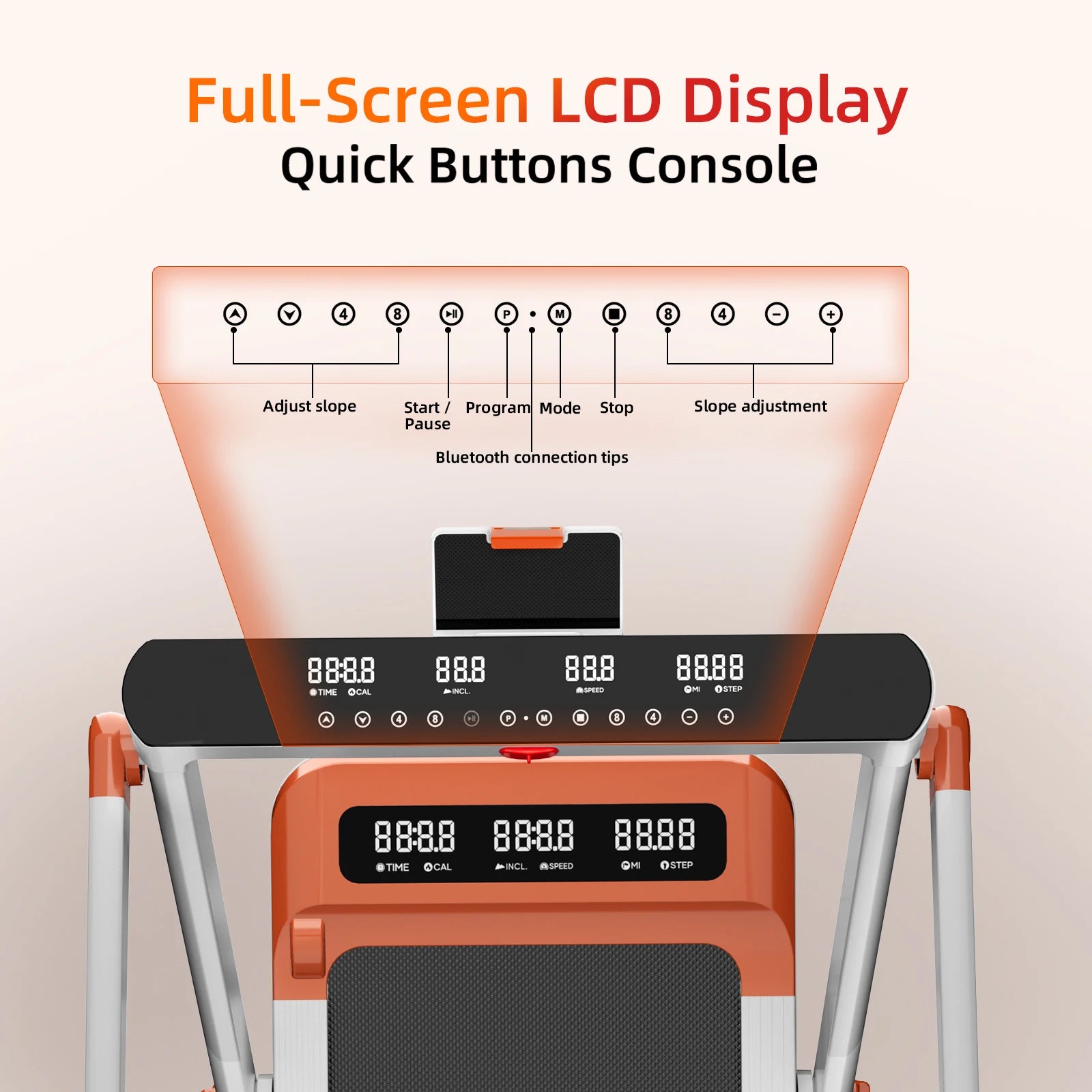 Home Incline Treadmill for Cardio Fitness & Health