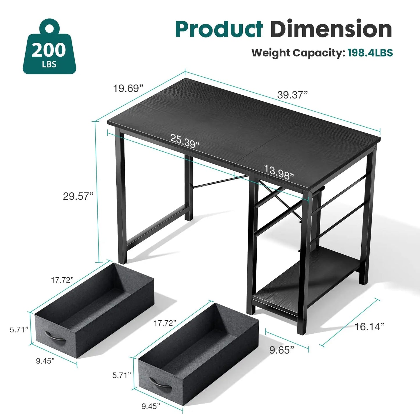 computer desk with drawers for use