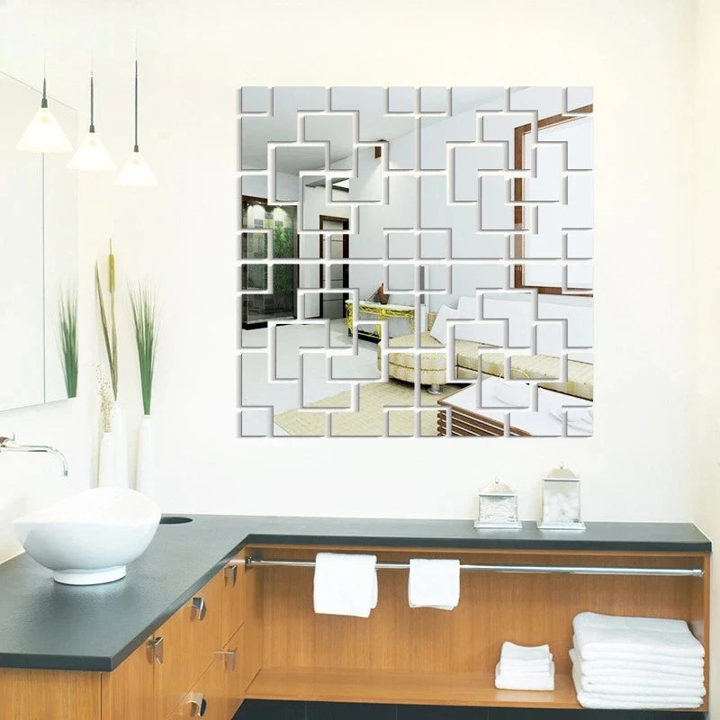 Creative Wall Sticker Mirrors for Home Décor & Interiors