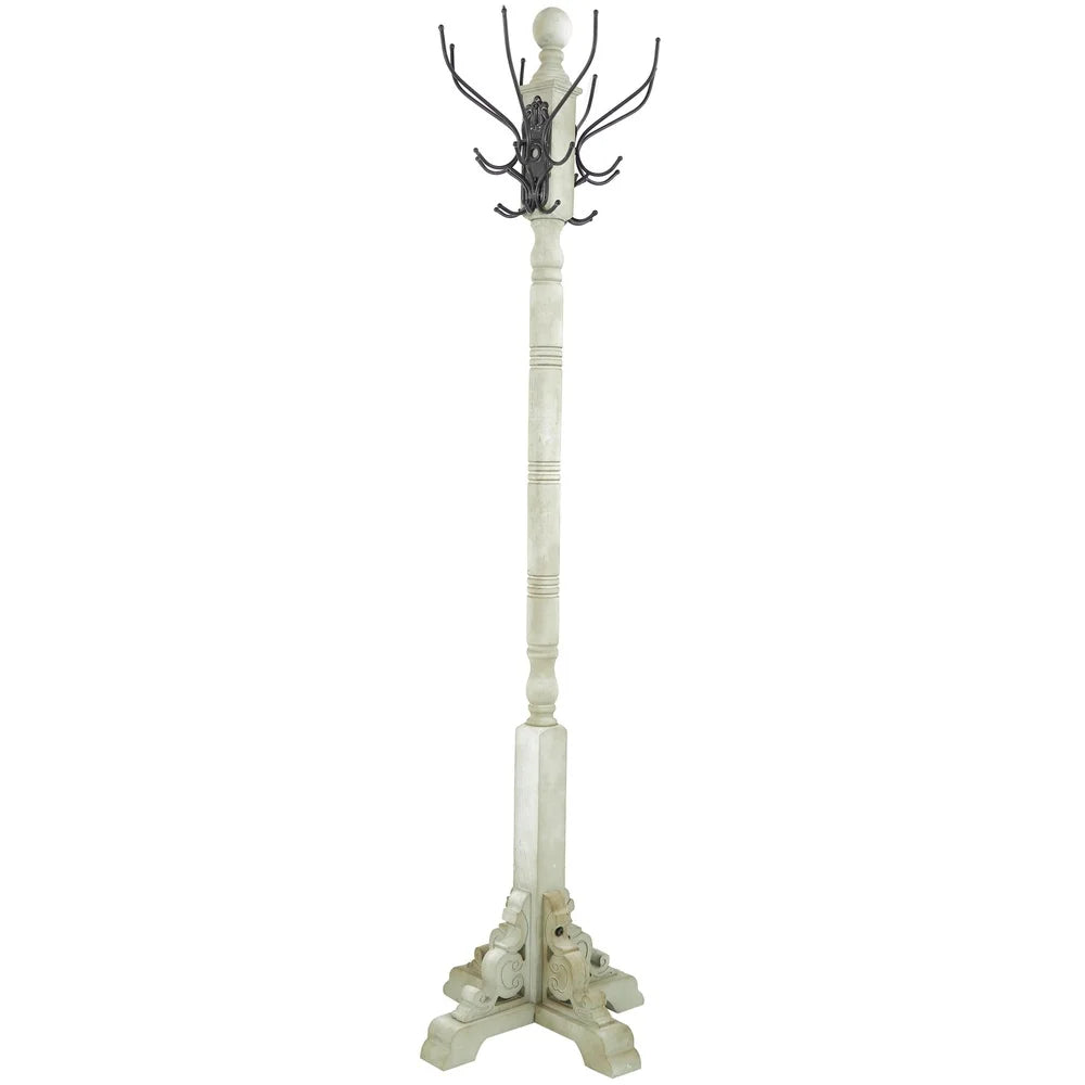 Gray Wood Coat Rack