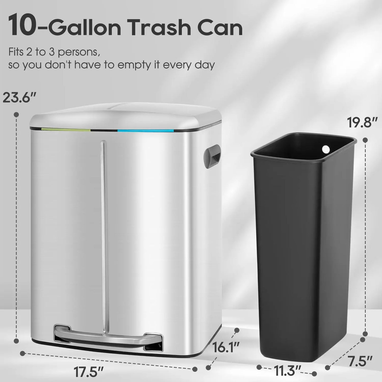 Stainless Steel Trash Can/Lid