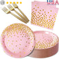 Pink Gold Party Utensils