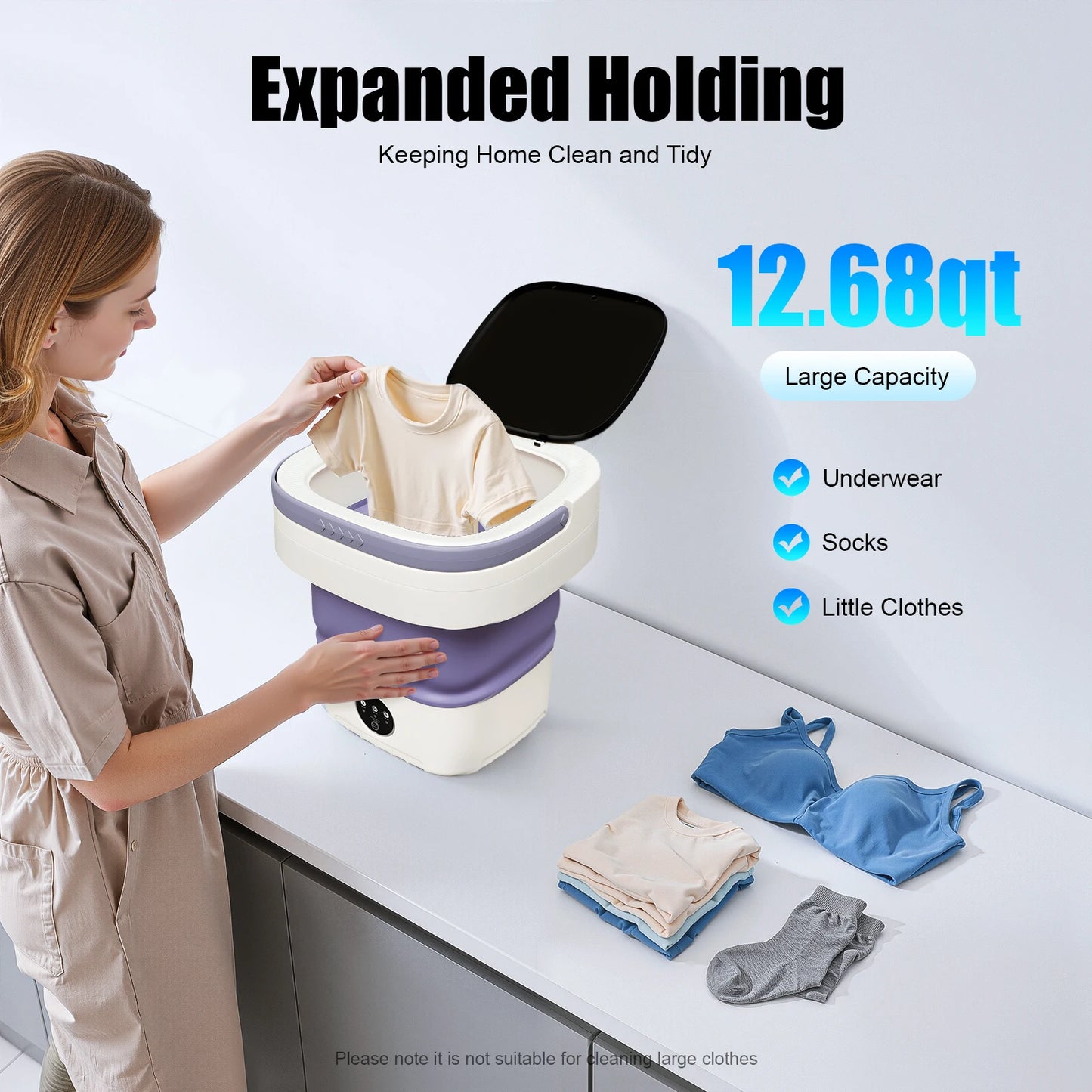 Mini Foldable Washing Machine 12L