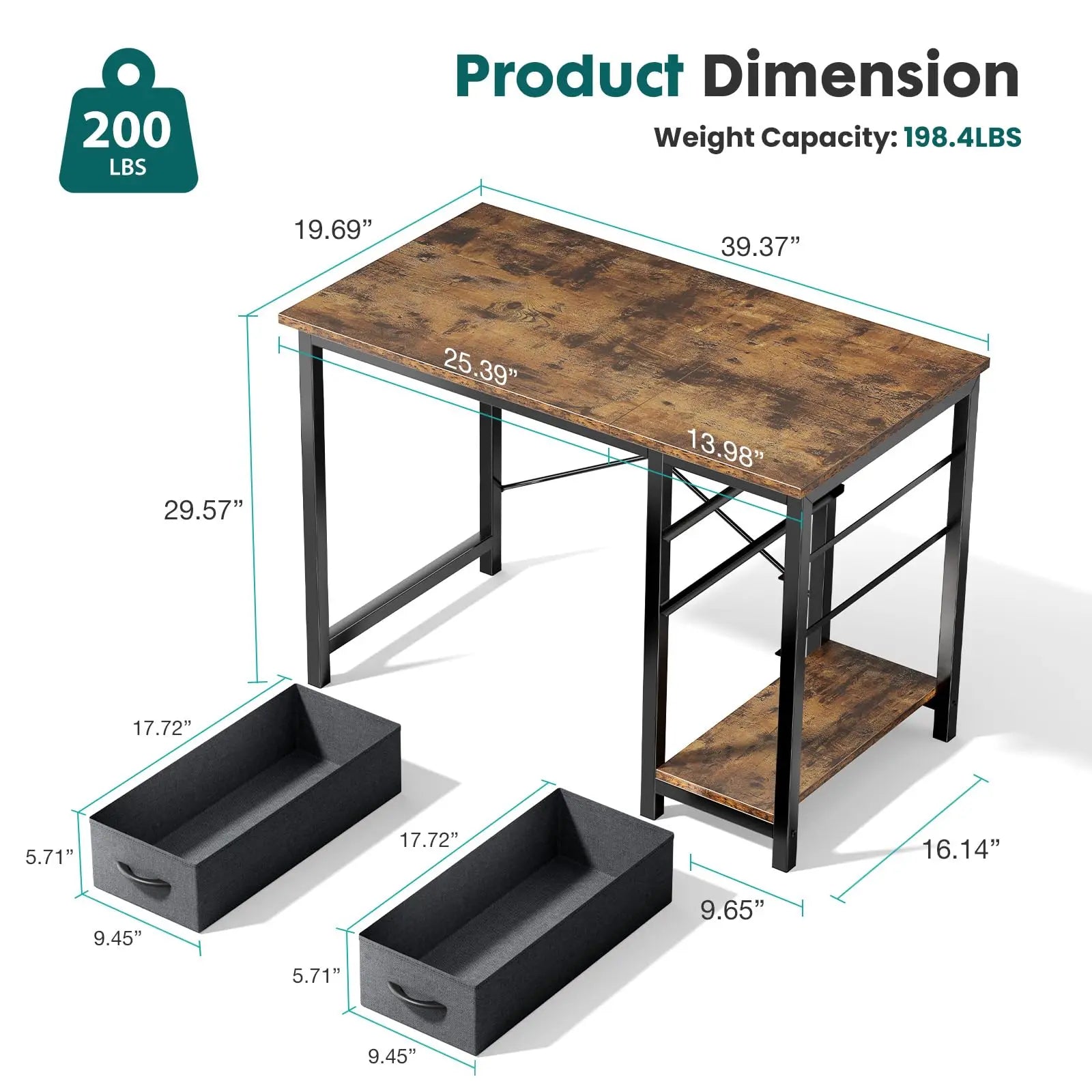 computer desk with drawers for use