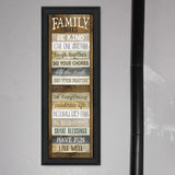 Family Rules Wall Art