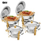 Stainless Steel Chafing Dish - 2/4 Pack