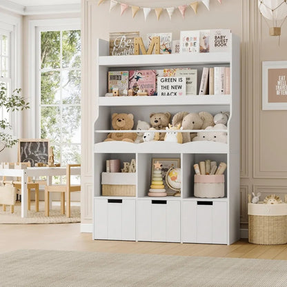 Kids Bookshelf Storage Organizer