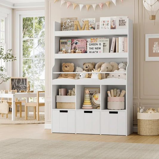 Kids Bookshelf Storage Organizer