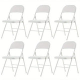 6 Pack Padded Folding Chairs Stackable