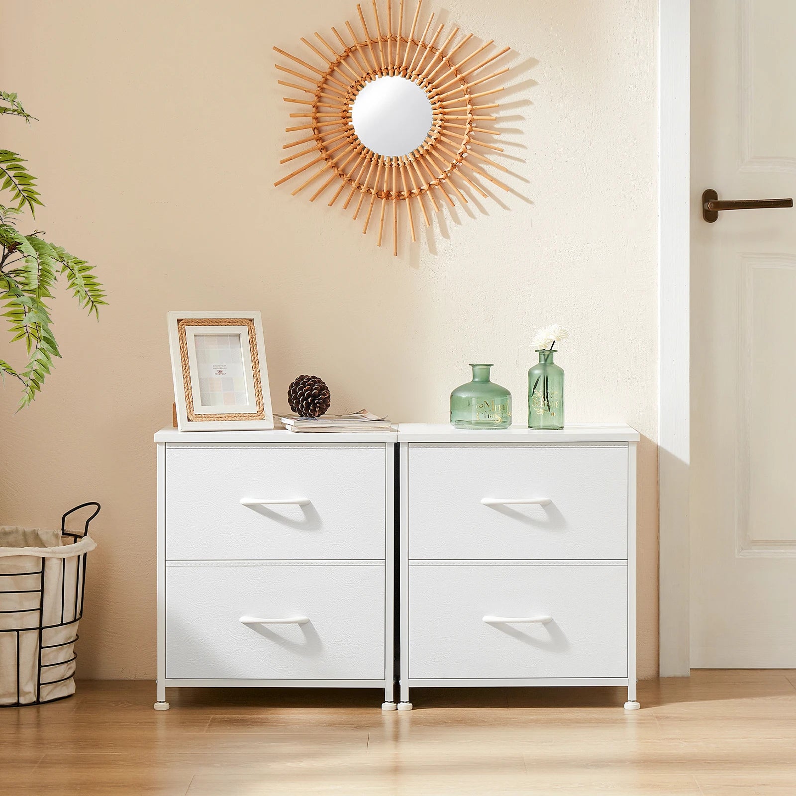 Elegant Nightstand Bedside Table for Bedroom Storage & Style