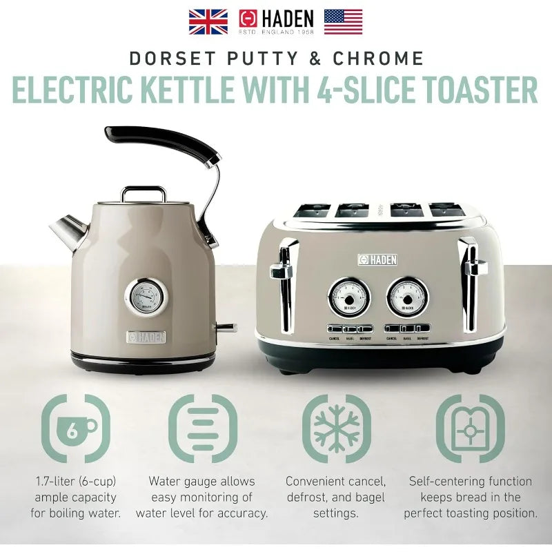 4 Slice Toaster Electric Kettle