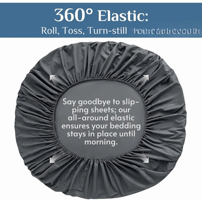 Dark Grey Queen Sheets Set