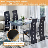 4-Seat Tempered Glass Dining Set