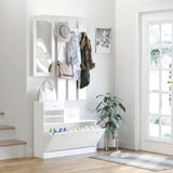 Clothes Shoe Cabinet with Mirror