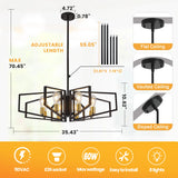 8-Light Geometric Chandelier