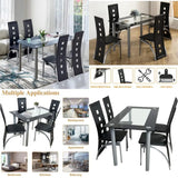4-Seat Tempered Glass Dining Set