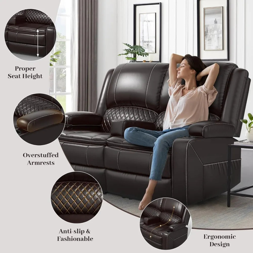 Modern Loveseat Recliner Sofa for Living Rooms & Lounging