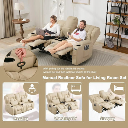 Theater Double Loveseat Recliner