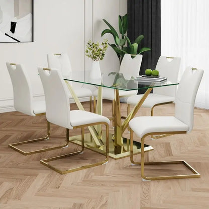 Modern Glass Dining Table Set