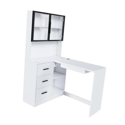 Computer Desk Glass Cabinets for home