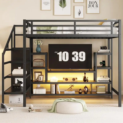 Full Size Metal Loft Bed