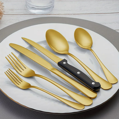 Western Stainless Steel Tableware - 48 Pieces