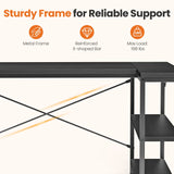 Gaming Desk/Reversible Storage Shelves