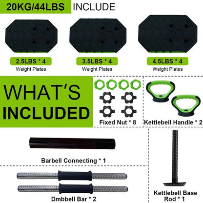 Adjustable Dumbbell Set 44LBS