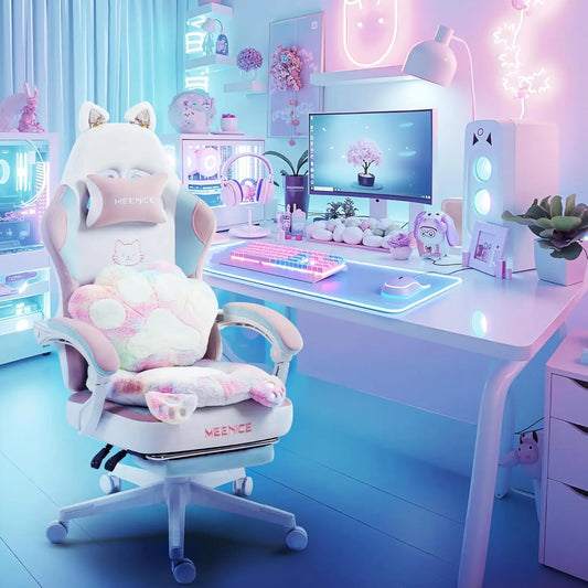 Gaming Chair with Cat Features