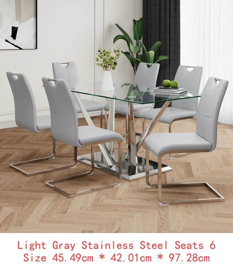 Modern Glass Dining Table Set