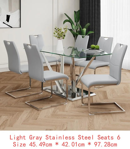 Modern Glass Dining Table Set