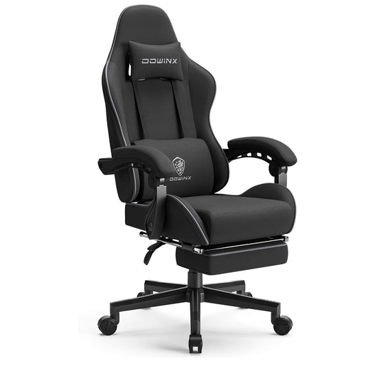 Gaming Chair with Headrest, Footrest