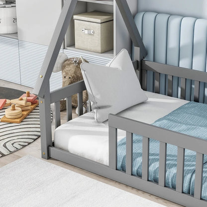 Wooden Twin Floor Bed