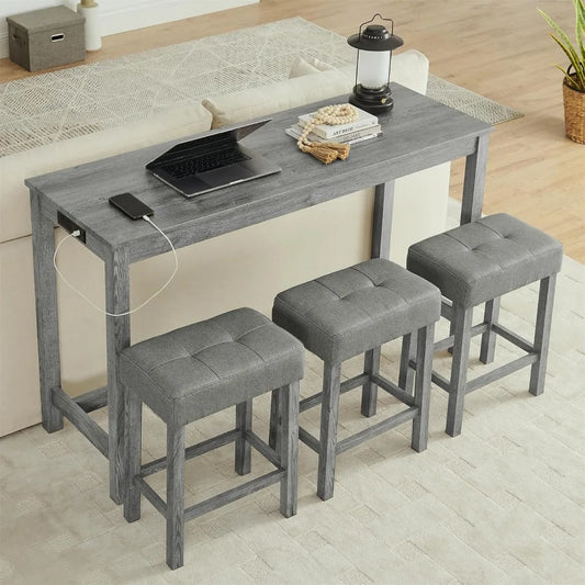 59" 4 Piece Bar Table Set