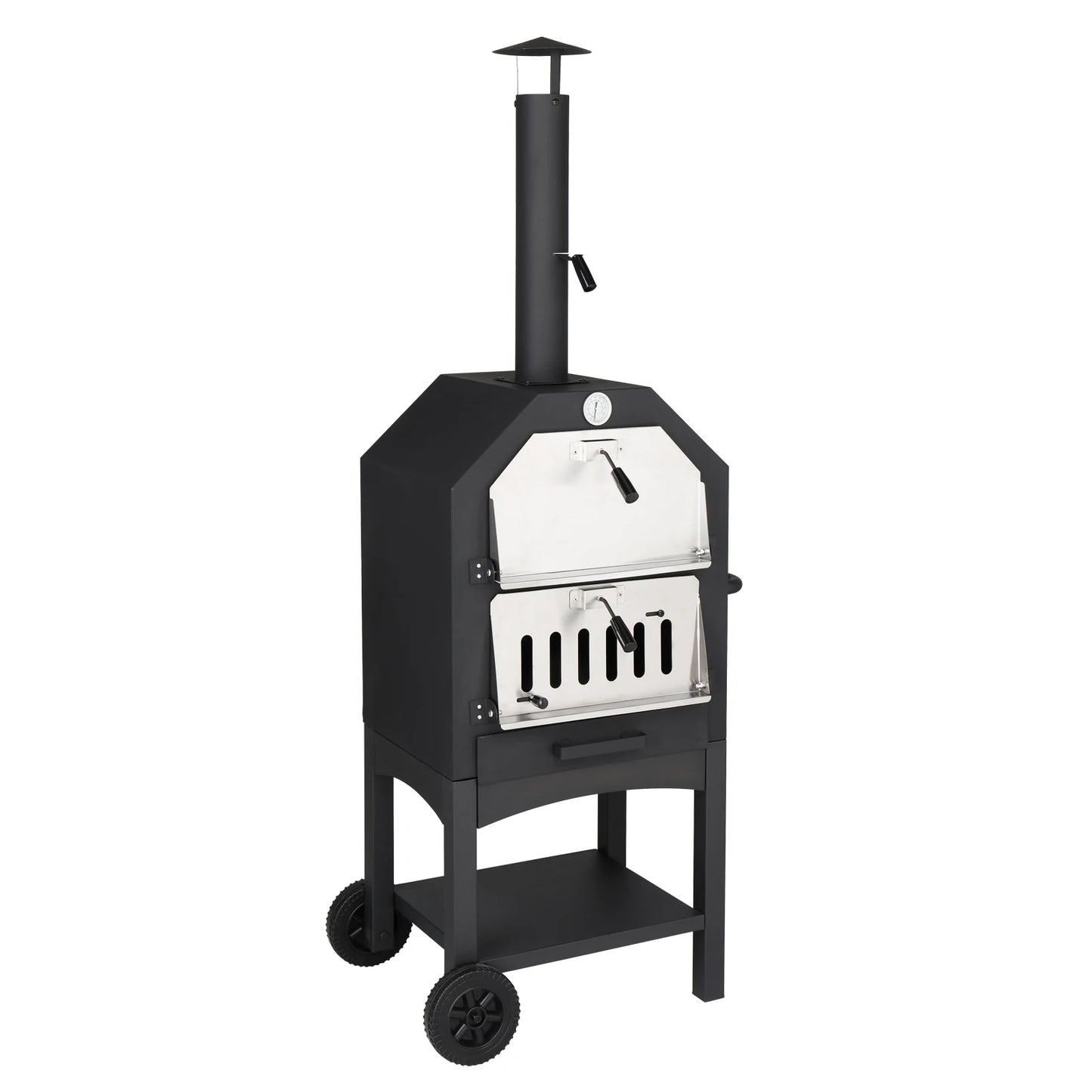 Outdoor Wood Pizza Oven with Stone