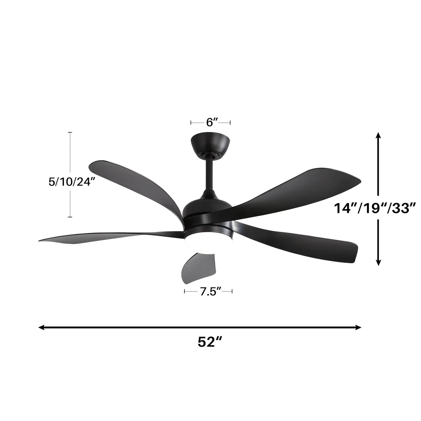 Ceiling Fan With LED DC 6-Speed