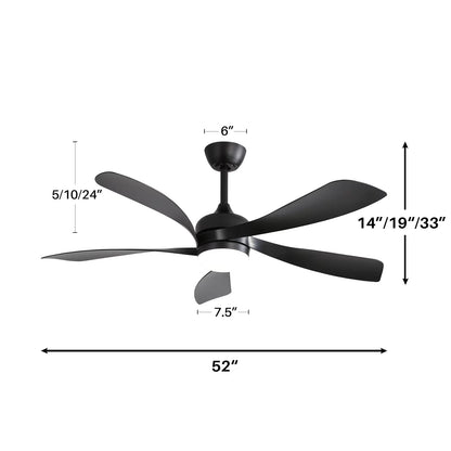 Ceiling Fan With LED DC 6-Speed