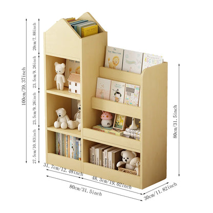 Kids Bookshelf Storage Organizer