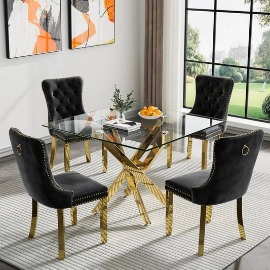 Square Glass Dining Table
