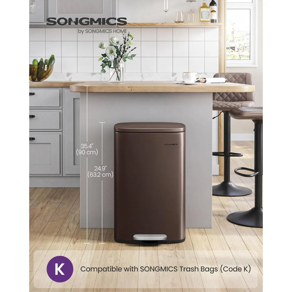 Stainless Steel Trash Can/13 Gallon